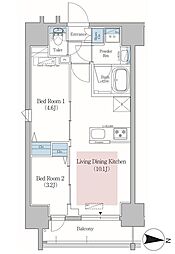 URBANEX錦糸公園2 2LDKの間取図画像