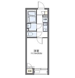 レオネクストフォーレスト 1Kの間取図画像