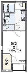 レオネクストKOMAOKA 1Kの間取図画像