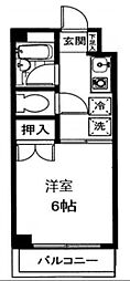 池長ビル 1Kの間取図画像