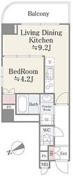 RiverPark門前仲町 1LDKの間取図画像