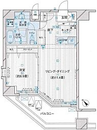 メインステージ王子 11階1LDKの間取り