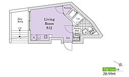 NOZOMIOPREMIER目黒 ワンルームの間取図画像