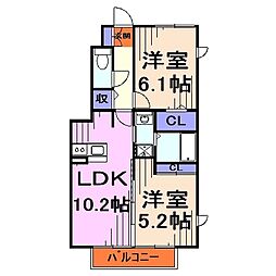 シリウス戸塚 2LDKの間取図画像