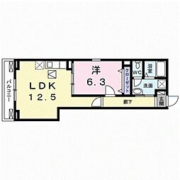 フレイムパークイースト 1LDKの間取図画像