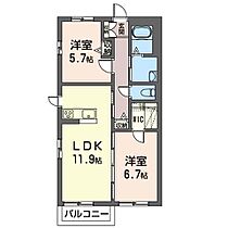 ヴィラ　ルミエール 00205 ｜ 群馬県高崎市上佐野町630（賃貸マンション2LDK・2階・58.58㎡） その2