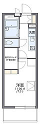 レオパレスエトワール朝日2 1Kの間取図画像