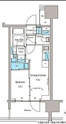 ルフォンプログレ蔵前プレミア 1DKの間取図画像