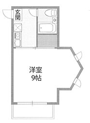 ドエル下落合 1Kの間取図画像