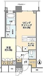 ザ・パークハウス晴海タワーズクロノレジデンス 1LDKの間取図画像