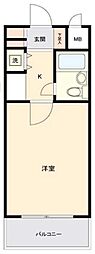 スカイコート橋本3 1Kの間取図画像