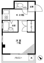 和幸ビル 1Kの間取図画像