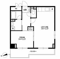 シュールヴィラージュ 1LDKの間取図画像