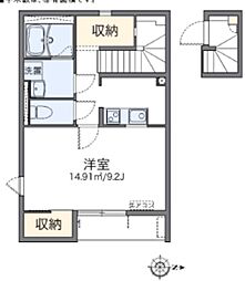 レオネクストルーチェ 1Kの間取図画像