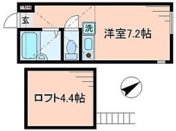アクシス菊名 ワンルームの間取図画像