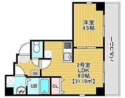 ソリニア日暮里 1LDKの間取図画像