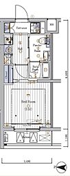 MAXIVCROS横浜大口通 1Kの間取図画像