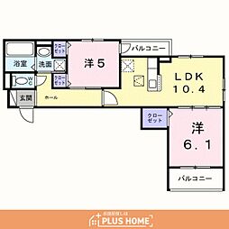 ヒカルサ和歌山城北サウス 2LDKの間取図画像