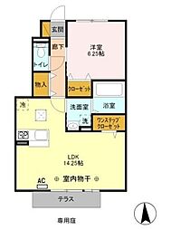 パル相武台 1LDKの間取図画像