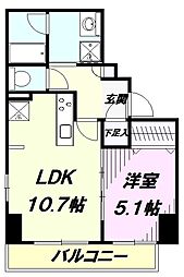 ラグゼナ八王子横山町 1LDKの間取図画像