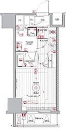 メイクスデザイン池袋 8階1Kの間取り