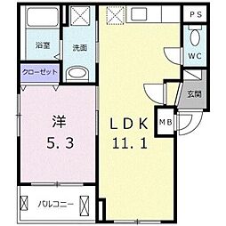 サンライフ文京 1LDKの間取図画像