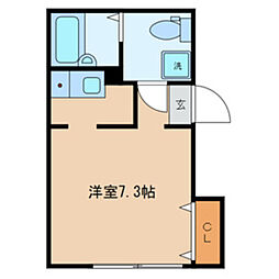 モデュロール豊島園 ワンルームの間取図画像