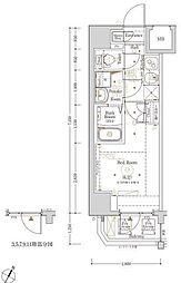 BANDOBASHIKNOTS 1Kの間取図画像
