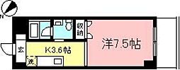 モンテヴェルデN-1 1Kの間取図画像