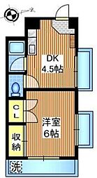 大久保ハイツ 1DKの間取図画像