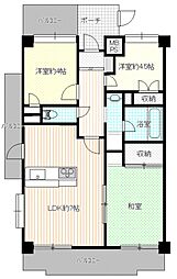 アーバンハイム西船橋 3DKの間取図画像