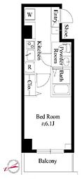 TS代々木公園 1Kの間取図画像