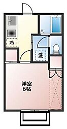 エミネ霞 1Kの間取図画像