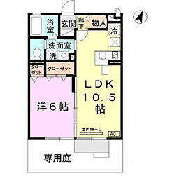 グランコントゥールC 1LDKの間取図画像