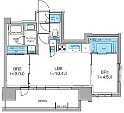 クレヴィアリグゼ錦糸町 2LDKの間取図画像