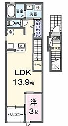 グリーン フィールド 1LDKの間取図画像