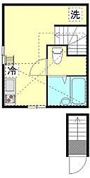 GranPozo大井町 ワンルームの間取図画像