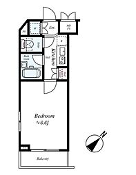 東京メトロ副都心線 小竹向原駅 徒歩6分の賃貸マンション 1階1Kの間取り