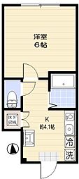 杉並区成田西2丁目アパート 1Kの間取図画像