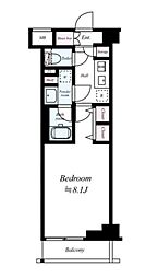 BRIZZ練馬NORTH 2階1Kの間取り