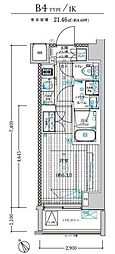 BRIZZ鶴見本町通MAXIV 1Kの間取図画像