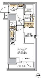 リビオメゾン西麻布 1LDKの間取図画像