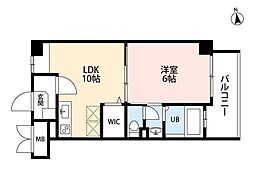 石塚ハイム 1LDKの間取図画像