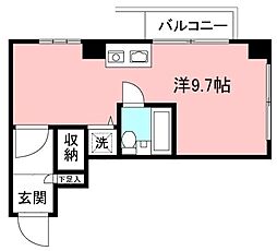 BS・ロイヤルハイム ワンルームの間取図画像