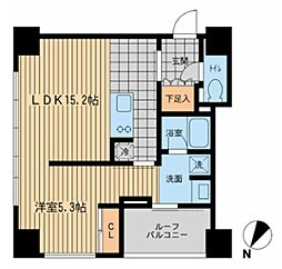 ウィルテラス勝どき 1LDKの間取図画像