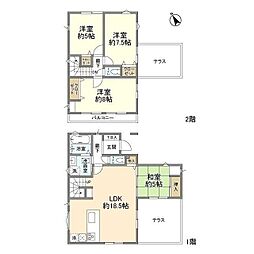 鉄町貸家 1階4LDKの間取り