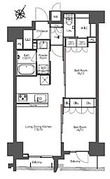 COMFORIA滝野川 2LDKの間取図画像