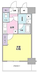 セレーノ品川 1Kの間取図画像