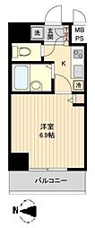 HF亀戸レジデンス 1Kの間取図画像