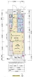 プレサンス木場公園 1DKの間取図画像